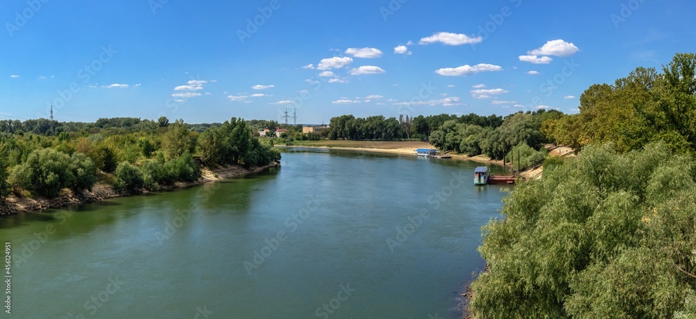 Dniester river in Tiraspol, Transnistria