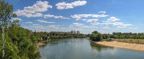Dniester river in Tiraspol, Transnistria
