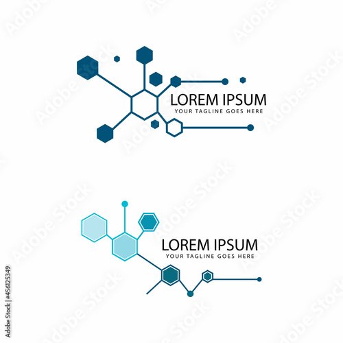 Molecule symbol logo template vector illustration design
