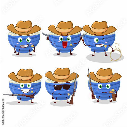 Cool cowboy navy beans cartoon character with a cute hat