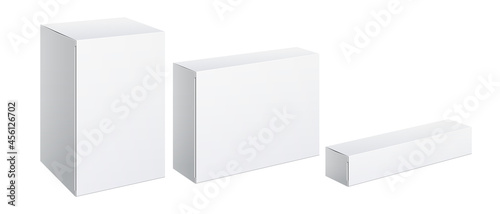 Realistic White Package Box. For Software, electronic device