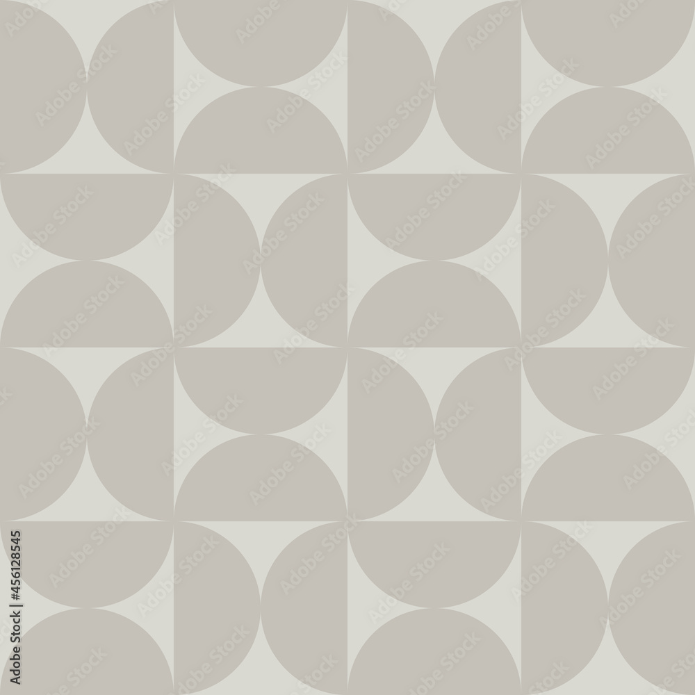 Bold abstract greige seamless vector pattern. Modern monochrome, minimalist  geometric, semi-circle print in shades of beige and grey. Simple decorative  repeating background wallpaper texture design. Stock Vector | Adobe Stock