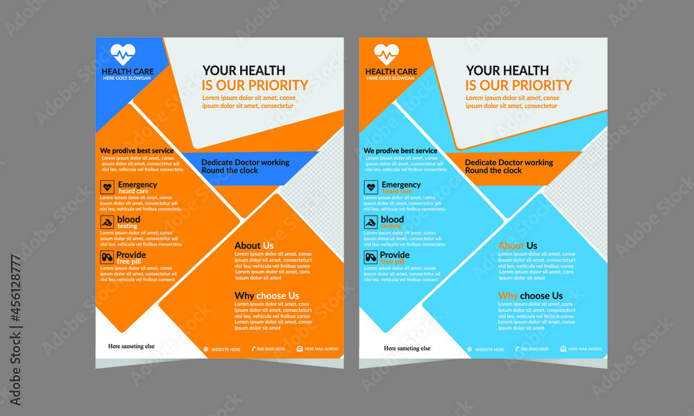 New medical  brochure flayer vector a4 size clean and modern design illustrator 