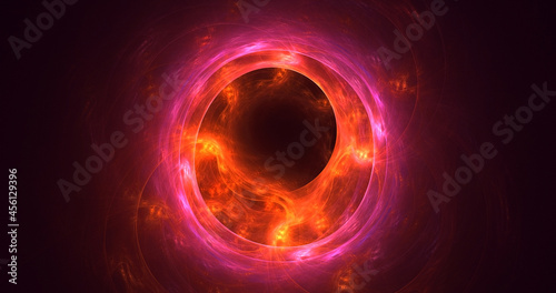 3D rendering abstract round light background 