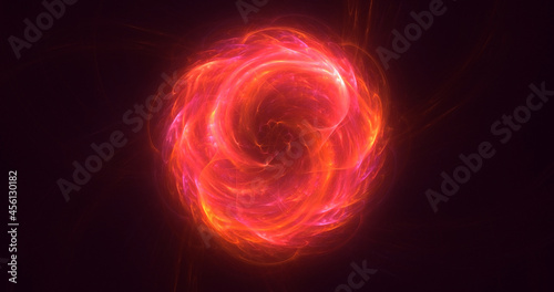 3D rendering abstract round light background 