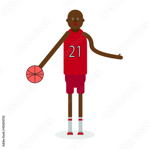basketball player avatar on white background