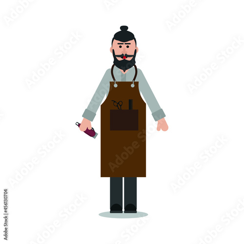 Obraz na płótnie barber avatar on white background w salonie