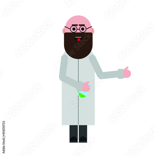 Obraz na płótnie chemist man avatar on white background w salonie