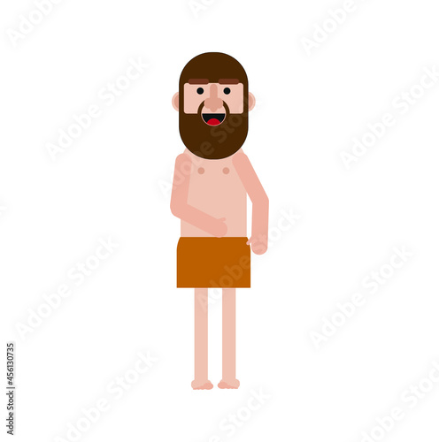 Obraz na płótnie castaway avatar on white background w salonie