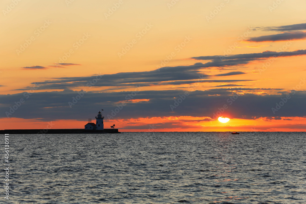 Harbor Beach Lighthouse, Lake Harbor, USA