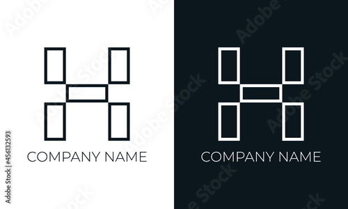 Initial letter h logo vector design template. Creative modern trendy h typography and black colors.