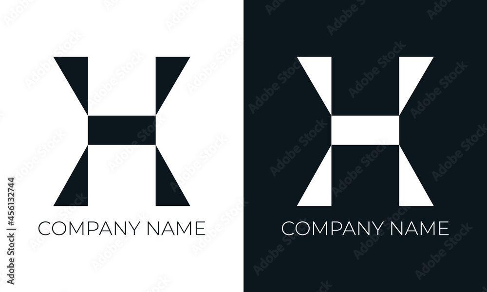 Initial letter h logo vector design template. Creative modern trendy h typography and black colors. Initial letter h logo vector design template. Creative modern trendy h typography and black colors.