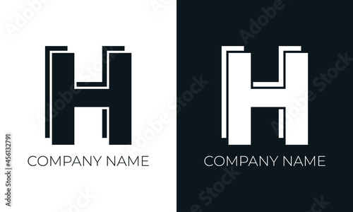 Initial letter h logo vector design template. Creative modern trendy h typography and black colors.