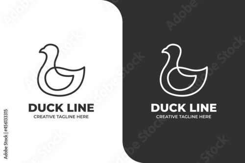Duck monoline Minimalist Logo Business