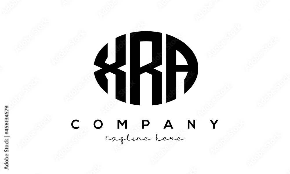 XRA three Letters creative circle logo design	
