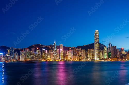 Victoria Harbor view at Night, Hong Kong