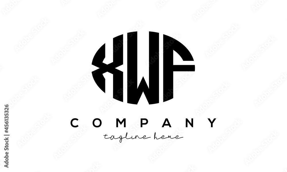 XWF three Letters creative circle logo design XWF three Letters creative circle logo design