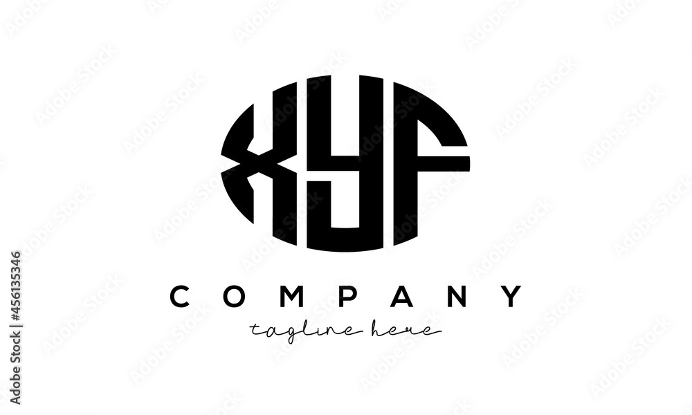 XYF three Letters creative circle logo design XYF three Letters creative circle logo design