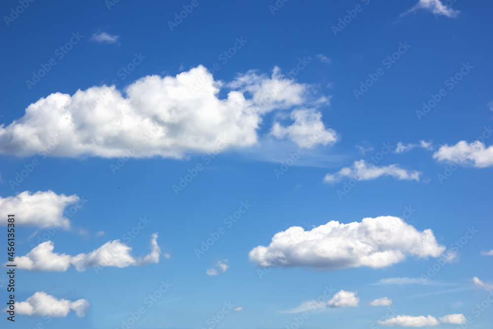 White air clouds in the sky. Blue airspace gradient White air clouds in the sky. Blue airspace gradient
