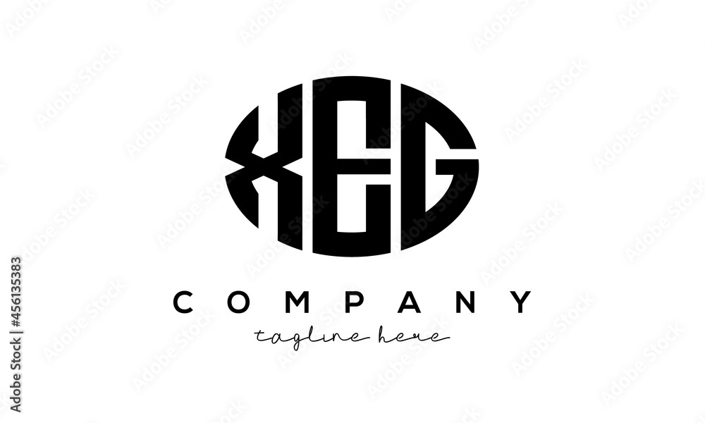 XEG three Letters creative circle logo design