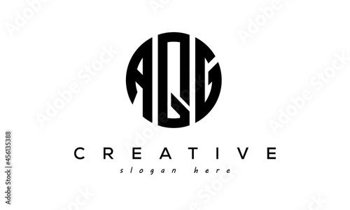 Letter AQG creative circle logo design vector photo