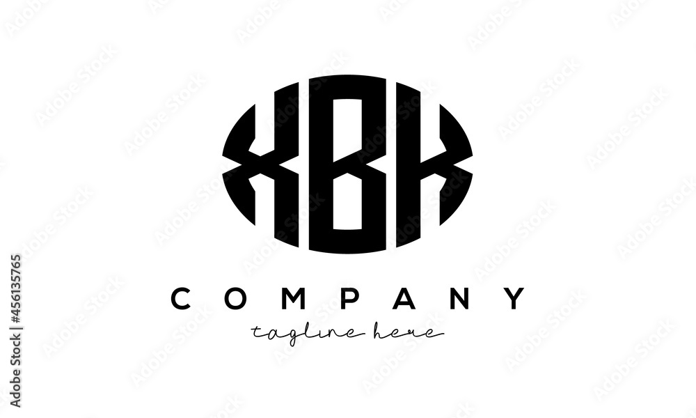 XBK three Letters creative circle logo design XBK three Letters creative circle logo design