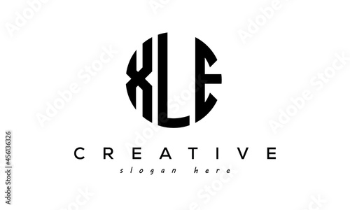 Letter XLE creative circle logo design vector photo