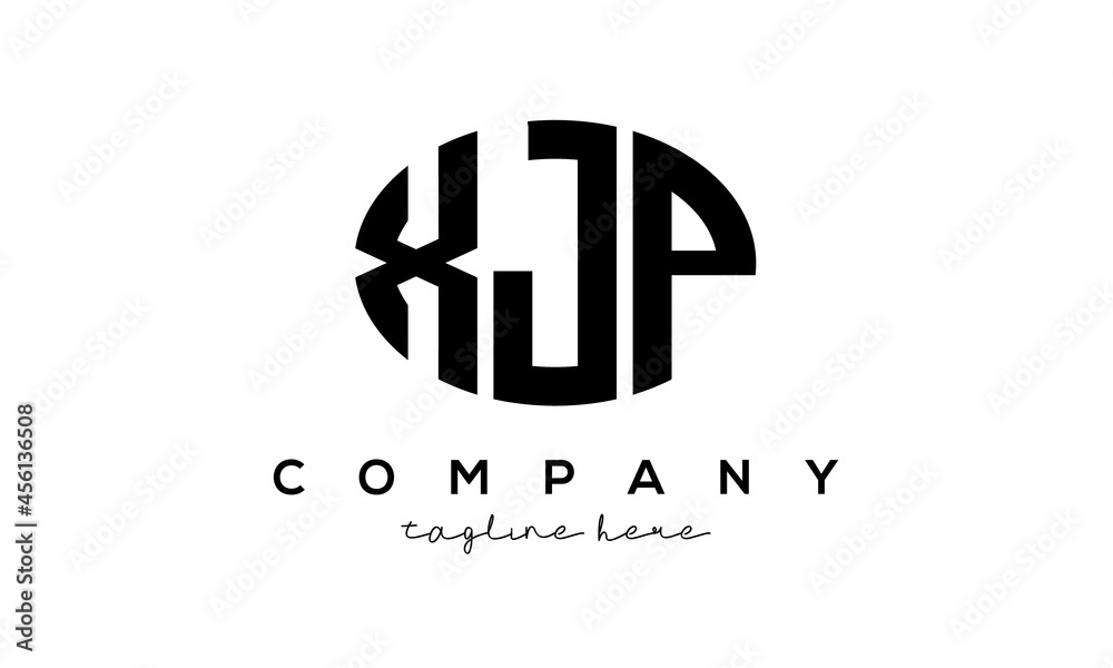 XJP three Letters creative circle logo design XJP three Letters creative circle logo design