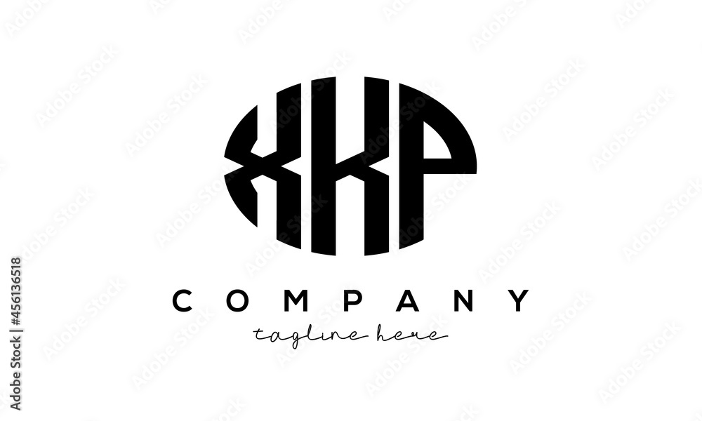 XKP three Letters creative circle logo design XKP three Letters creative circle logo design