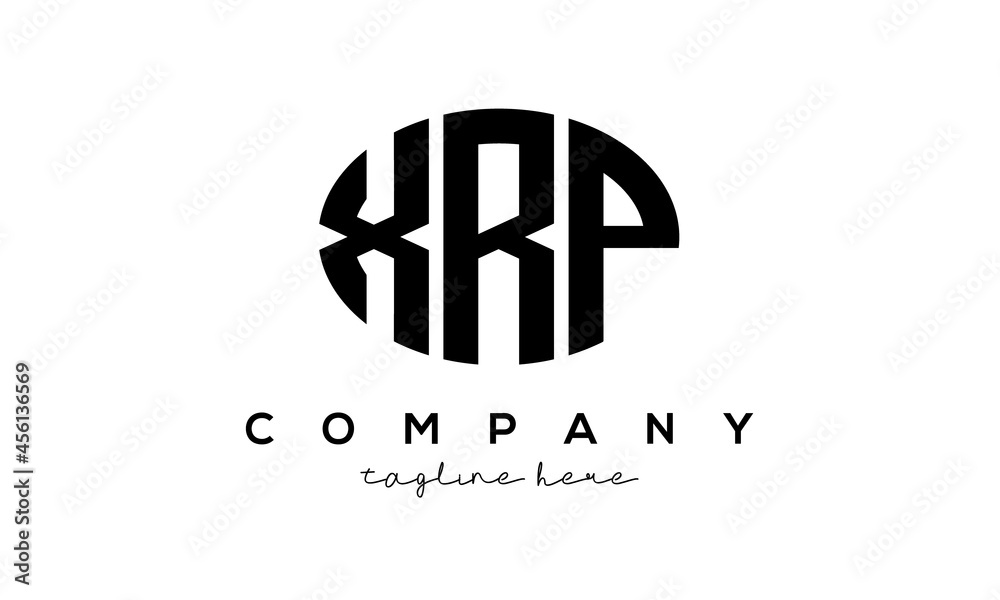 XRP three Letters creative circle logo design
