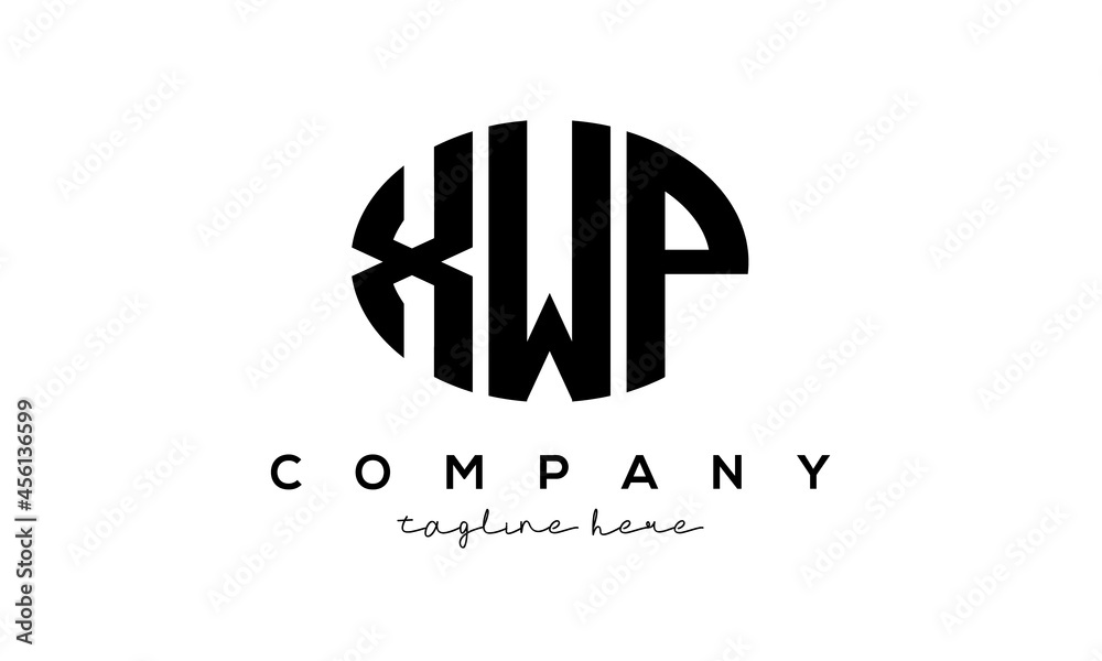 XWP three Letters creative circle logo design XWP three Letters creative circle logo design