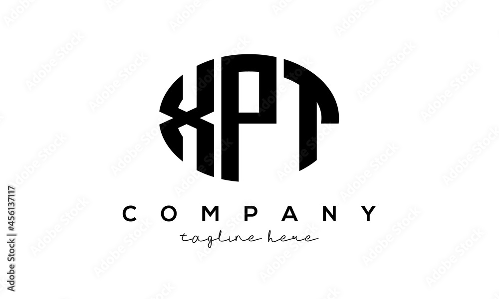 XPT three Letters creative circle logo design XPT three Letters creative circle logo design