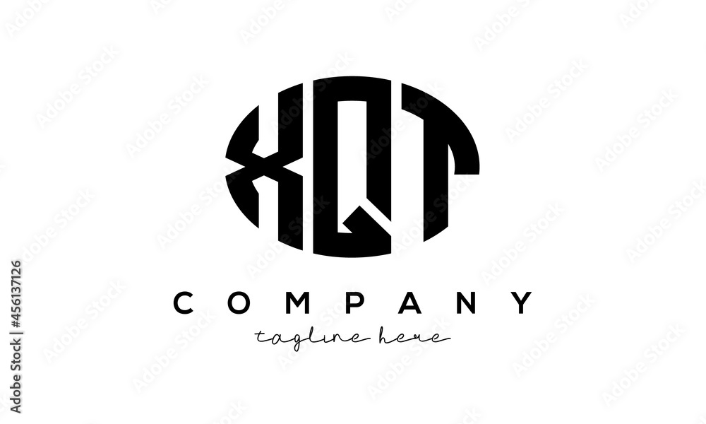 XQT three Letters creative circle logo design XQT three Letters creative circle logo design