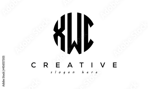 Letter XWC creative circle logo design vector photo