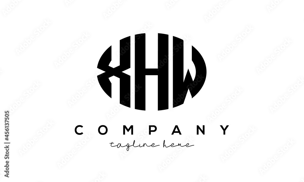 XHW three Letters creative circle logo design