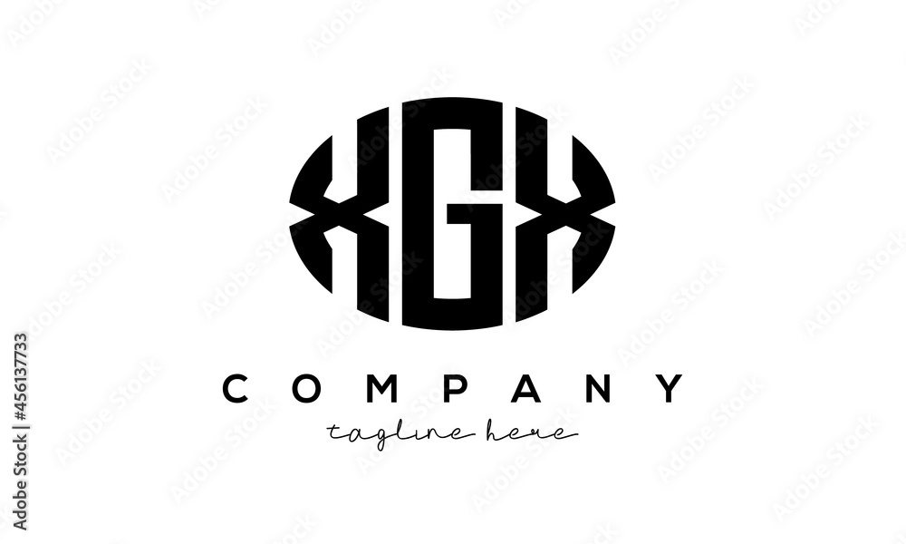 XGX three Letters creative circle logo design