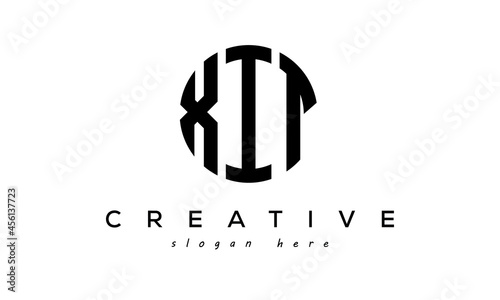 Letter XIT creative circle logo design vector photo