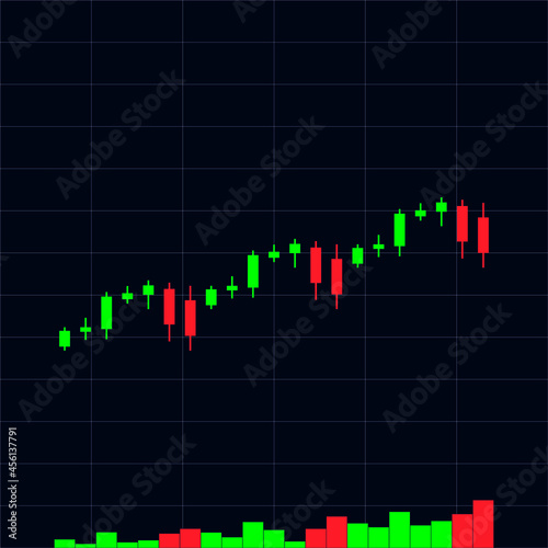 Candle stick chart icon  for Business Finance Market