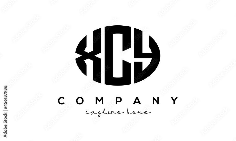 XCY three Letters creative circle logo design XCY three Letters creative circle logo design