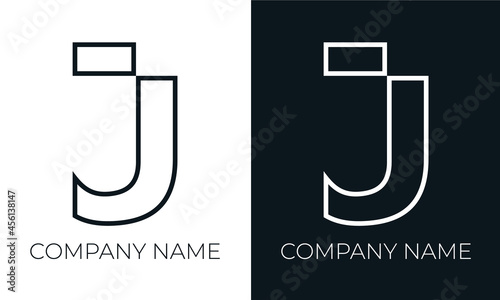 Initial letter j logo vector design template. Creative modern trendy j typography and black colors.