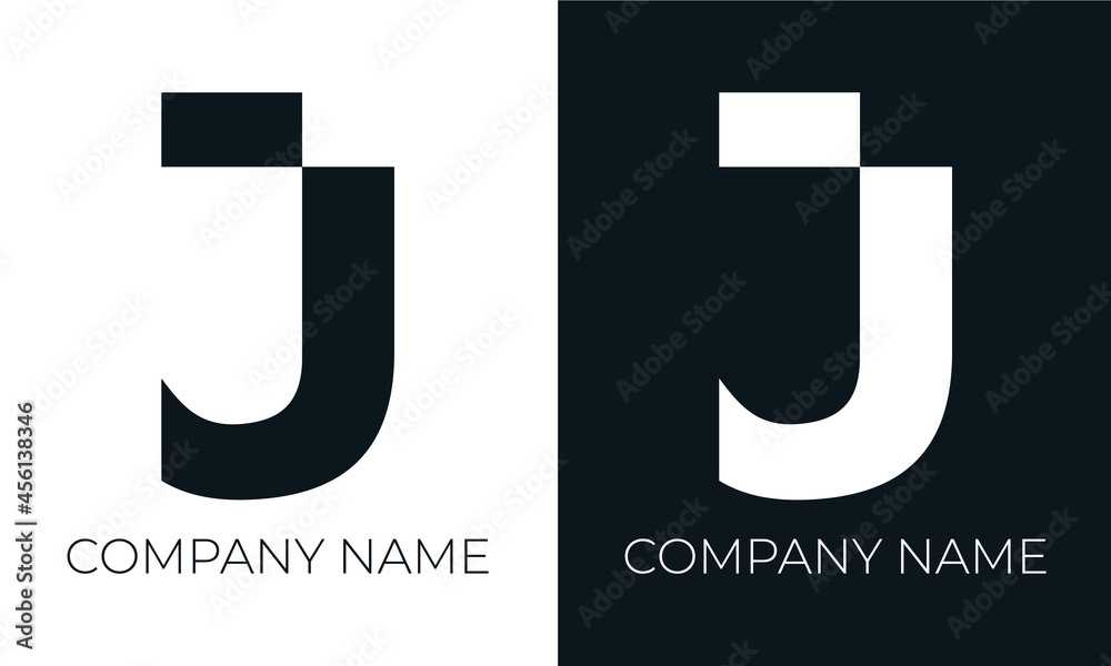 Initial letter j logo vector design template. Creative modern trendy j typography and black colors.