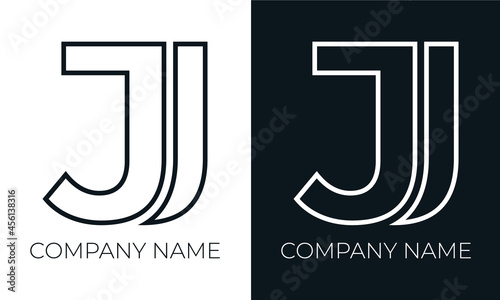 Initial letter j logo vector design template. Creative modern trendy j typography and black colors.