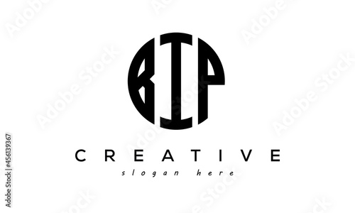 Letter BIP creative circle logo design vector