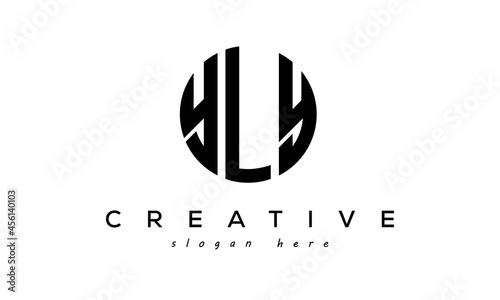 Letter YLY creative circle logo design vector photo