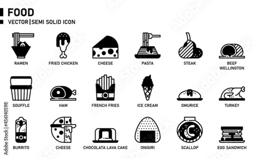 Food icon for website, application, printing, document, poster design, etc.