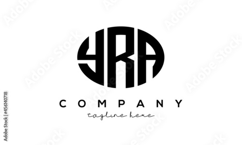 YRA three Letters creative circle logo design photo