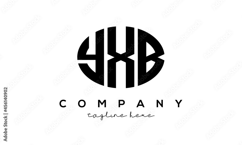 YXB three Letters creative circle logo design YXB three Letters creative circle logo design