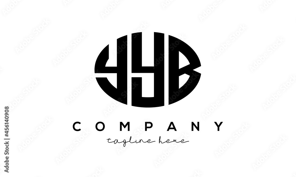 YYB three Letters creative circle logo design YYB three Letters creative circle logo design