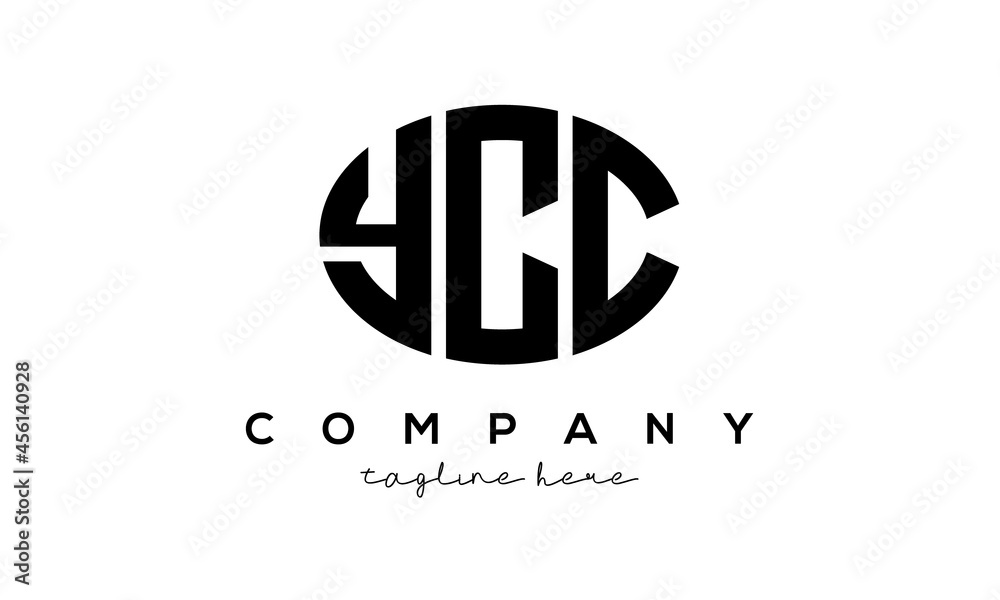 YCC three Letters creative circle logo design