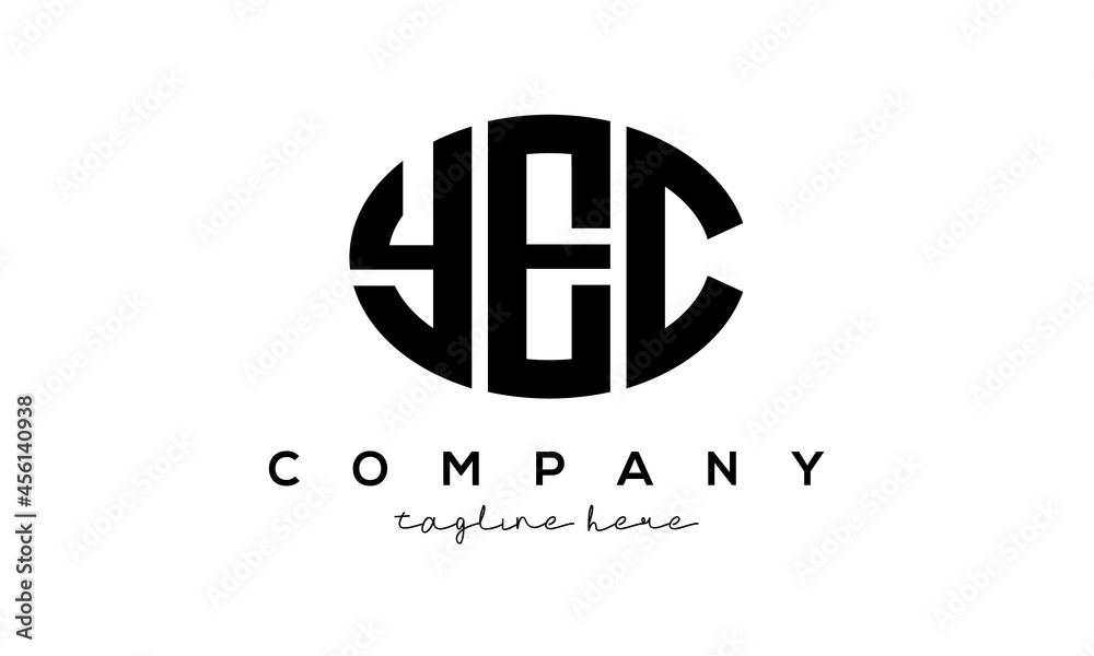 YEC three Letters creative circle logo design YEC three Letters creative circle logo design